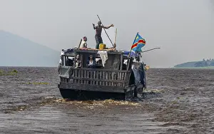 Prints of Riverboat on the Congo river, DR Congo Related Prints: Riverboat Print on the Congo River, DR Congo