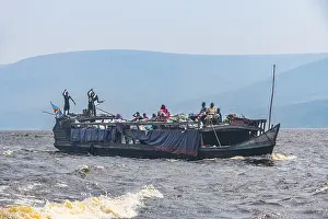 Prints of Riverboat on the Congo river, DR Congo Related Prints: Riverboat Print on the Congo River, DR Congo