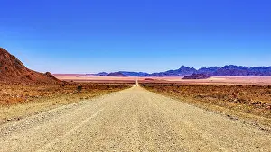 No People In The Desert Prints: Road, Desert, Namibia