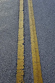 Street Art Prints: Asphalt Road Line Print