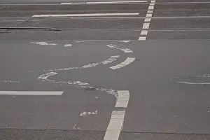 Deserted German Roads Prints: Road marking, Germany