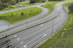 Symbolic Road Picture Prints: Many roads view from above with no vehicles