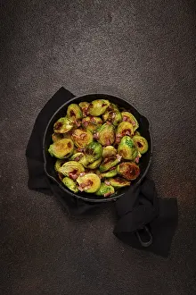 Healthy Eating Recipes Prints: Roasted brussels sprouts, with bacon