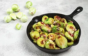 Roasted Brussels Sprouts Prints: Roasted brussels sprouts, with bacon