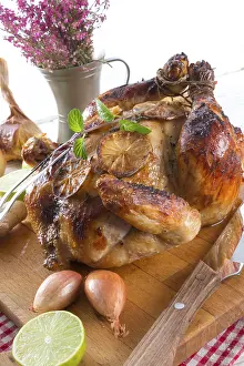 Orange Colored Food Prints: Roasted chickens
