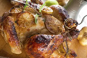Orange Colored Food Prints: Roasted chickens