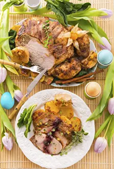 Food Photography Composition Prints: Roasted turkey