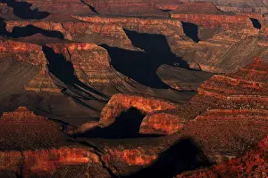Eroded Rock Formation USA Prints: Rock formations in the evening light