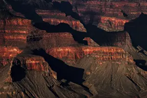 US Natural Landmark Prints: Rock formations in the evening light