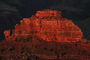 US National Parks Scenic Views Prints: Rock formations in the evening light