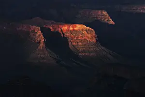 Sedimentary Rock Formations Prints: Rock formations in the evening light