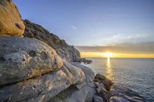 Evening Light Landscape Prints: Rock formations in the evening light