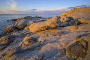 Prints of Rock formations in the evening light on, Capo Sant Andrea, Marciana, Livorno Province, Italy Livorno Prints: Rock Formations Print - Capo Sant Andrea, Italy