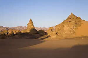 African Rocky Landscapes Prints: Rock formations in the Libyan Desert