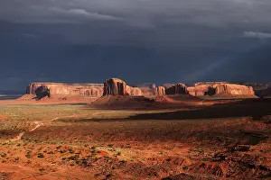 US America Natural Reserve Prints: Rock formations after storm, clouds
