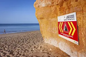 Rockfall Warning Sign Prints: ROCKFALL UNSTABLE CLIFFS