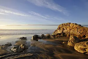 Spanish Coastline Prints: Rocks on the beach of El Cotillo