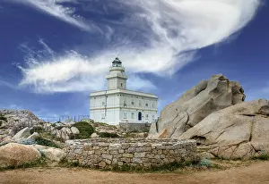 Capo Testa Lighthouse Prints: The rocks with the Capo Testa lighthouse