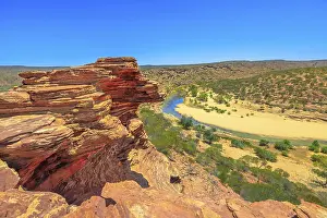 Kalbarri National Park Prints: The rocks rippled with red