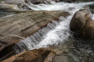 Mountain Creek Europe Prints: Rocks, rock structures, waterfall