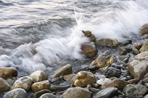 Wave Crashing Shore Prints: Rocks and waves