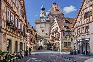 Roderbogen and Markusturm Print, Rothenburg ob der Tauber, Germany