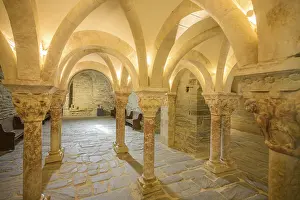 European Monastery Complex Prints: Romanesque columns of the gallery