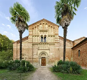 Northern Italy Monastery Complex Prints: Romanesque showcase facade