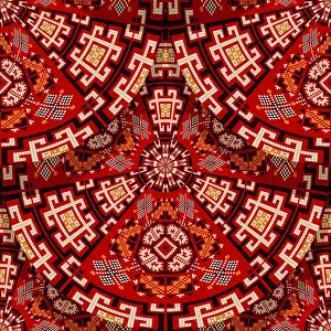 Infinite Seamless Pattern Design Prints: Romanian embroidery seamless pattern vector design