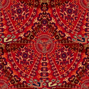 Seamless Pattern Vector Art Prints: Romanian embroidery seamless pattern vector design