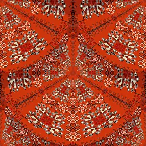 Embellished Floral Design Prints: Romanian embroidery seamless pattern vector design