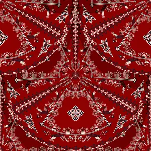 Embellished Floral Design Prints: Romanian embroidery seamless pattern vector design