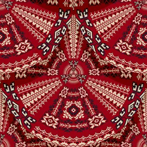 Seamless Pattern Vector Art Prints: Romanian embroidery seamless pattern vector design