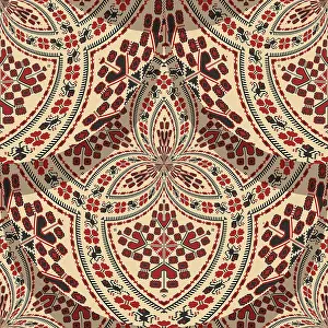 Seamless Pattern Vector Art Prints: Romanian embroidery seamless pattern vector design