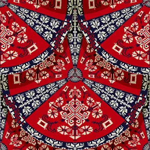 Seamless Pattern Vector Art Prints: Romanian embroidery seamless pattern vector design