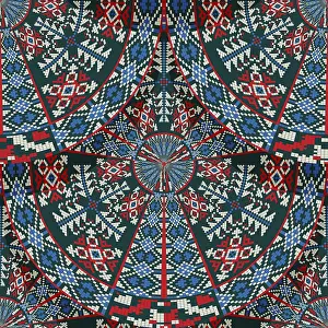 Embellished Floral Design Prints: Romanian embroidery seamless pattern vector design