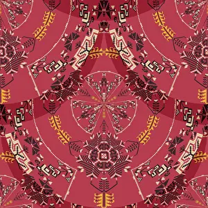Embellished Floral Design Prints: Romanian embroidery seamless pattern vector design