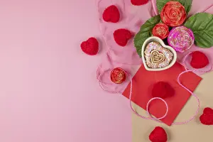 Valentine's Day Composition Prints: Romantic composition with roses