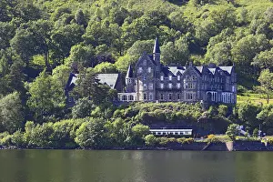 Prints of Romantic Loch Awe Hotel on Loch Awe, Scotland, United Kingdom Lake Prints: Romantic Loch Awe Hotel Print, Scotland