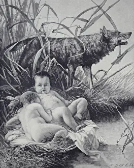 Romulus And Remus Prints: Romulus and Remus and the She-Wolf