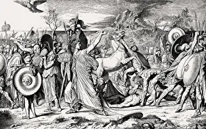 Roman Mythological Figures Prints: Romulus Victory Over Acron