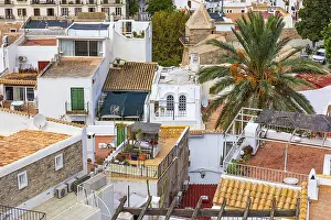 Historic City Center Spain Prints: Above the rooftops of Eivissa's old town
