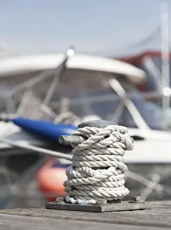 German Harbour Prints: Rope, ship, harbour