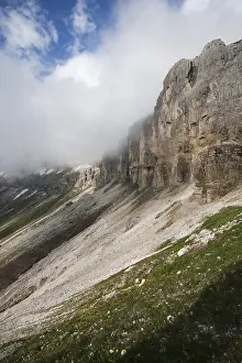 South Tyrol Italy Prints: Rosengarten massif with clouds