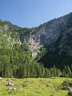 Bavarian Mountain Lake Scenery Prints: Rothbachfall, Germany's highest waterfall