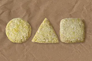 Healthy Seafood Recipes Prints: Round, triangular and square squid cutlet