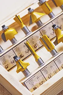 Woodworking Profession Prints: Roundover router bits construction concept