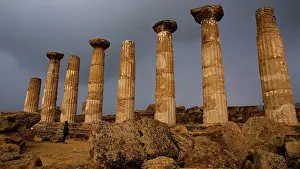 Valley Of The Temples Agrigento Prints: Row of columns, chapter, Heracles temple