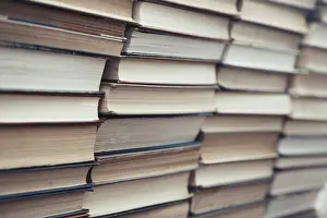 Scientific Research Prints: Rows and columns of numerous books