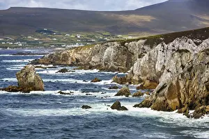 Wild Atlantic Way Mayo Prints: Rugged cliffs, chalk cliffs, Ashleam Bay